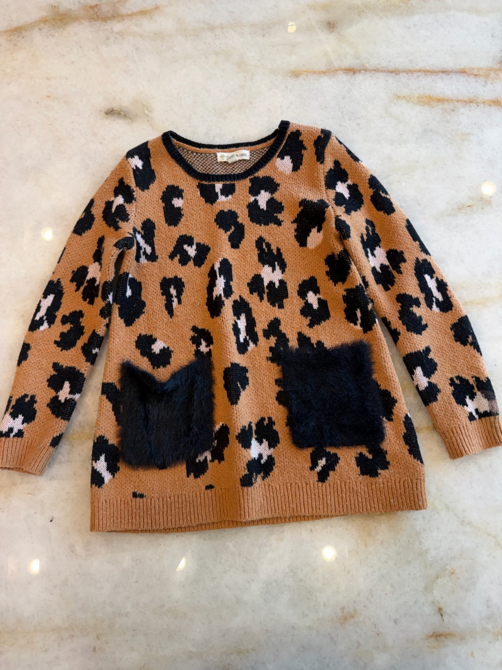 Tucker + Tate Leopard Print Tunic Sweater - Sz 5